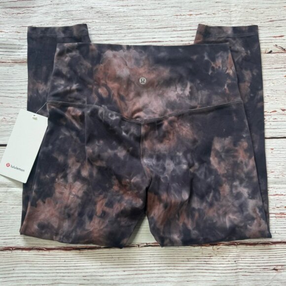 NWT Lululemon Align Crop 23" Diamond Dye in Diamond Dye Graphite Grey Pink Sz 10 - Picture 10 of 13